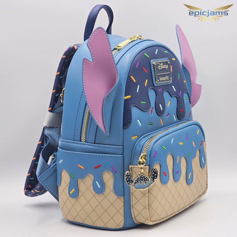 Loungefly Disney Lilo & Stitch Ice Cream Figural Cosplay Mini Backpack New - Picture 4 of 7